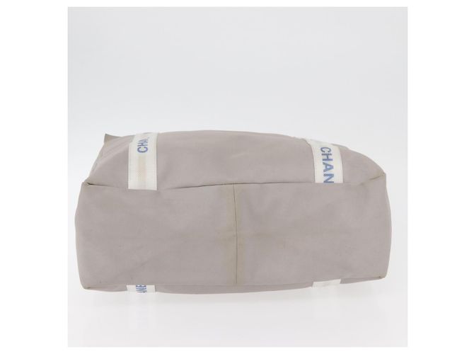CHANEL Tote Bag Canvas Grau Silber CC Auth BA12334 Braun - Ansicht 5
