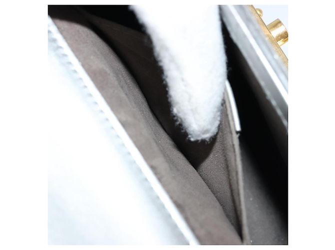 Borsa a Spalla con Catena GUCCI in Pelle Oro Argento 409487 Auth ka4117 D'oro - vista 21