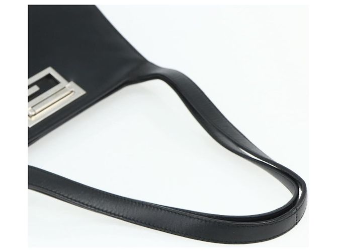 Borsa a Spalla in Pelle Nera e Argento GUCCI 001 3043 Auth 175847 Nero - vista 7