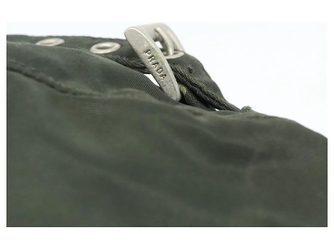 Zaino PRADA in nylon argento khaki Auth 176690 Cachi - vista 10
