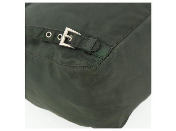 Zaino PRADA in nylon argento khaki Auth 176690 Cachi - vista 18