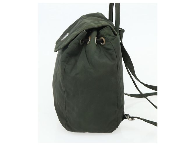 Zaino PRADA in nylon argento khaki Auth 176690 Cachi - vista 4