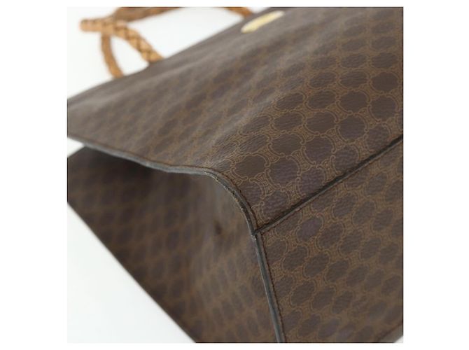 Céline Borsa tote in tela Macadam CELINE in pelle PVC marrone oro Auth bs34711 D'oro - vista 14