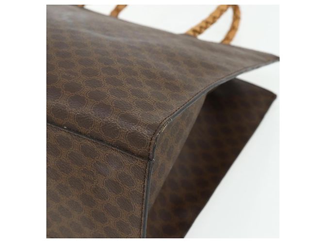 Céline Borsa tote in tela Macadam CELINE in pelle PVC marrone oro Auth bs34711 D'oro - vista 15