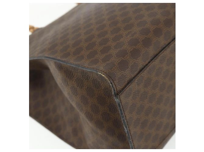 Céline Borsa tote in tela Macadam CELINE in pelle PVC marrone oro Auth bs34711 D'oro - vista 16