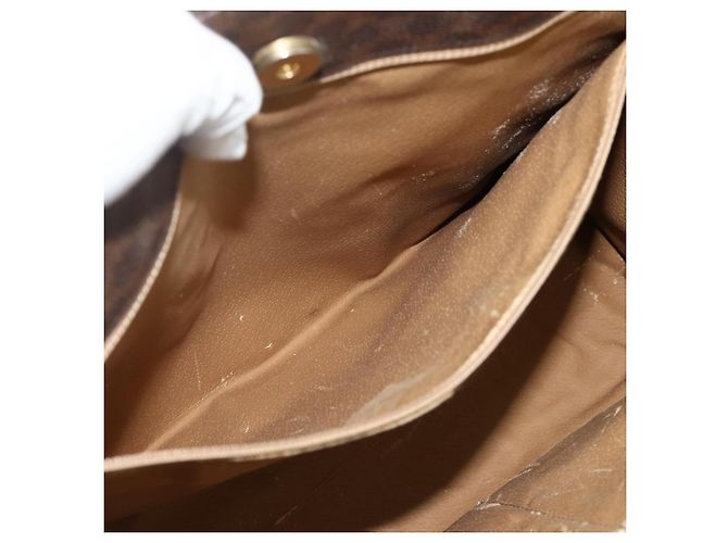 Céline Borsa tote in tela Macadam CELINE in pelle PVC marrone oro Auth bs34711 D'oro - vista 21