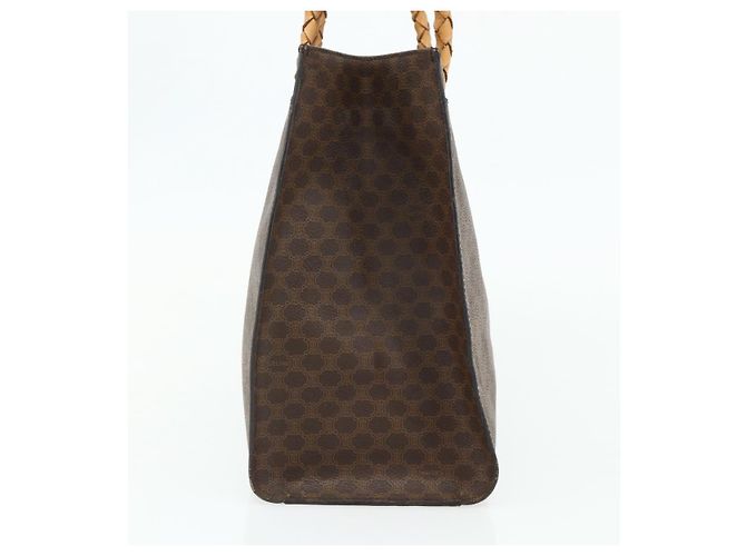 Céline Borsa tote in tela Macadam CELINE in pelle PVC marrone oro Auth bs34711 D'oro - vista 3