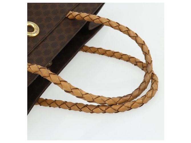 Céline Borsa tote in tela Macadam CELINE in pelle PVC marrone oro Auth bs34711 D'oro - vista 7