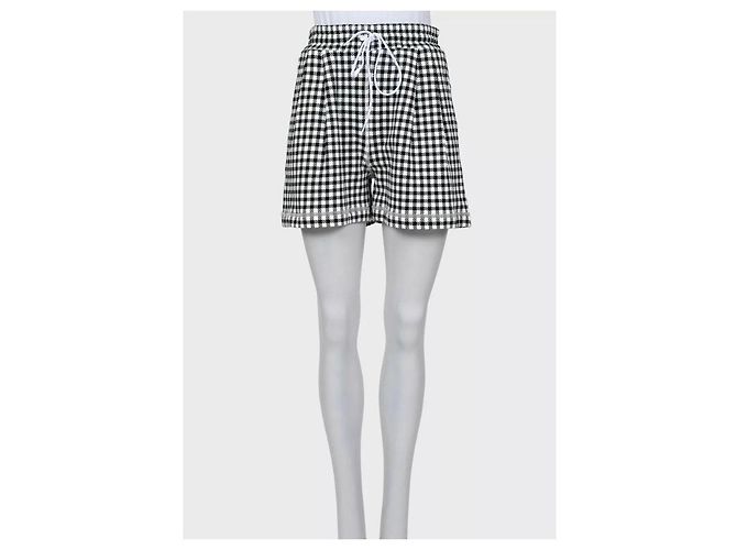 Costume en coton à motif pied-de-poule Miu Miu avec shorts - Taille S D'occasion - vue 4