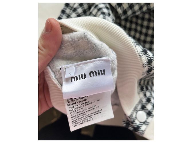 Costume en coton à motif pied-de-poule Miu Miu avec shorts - Taille S D'occasion - vue 7