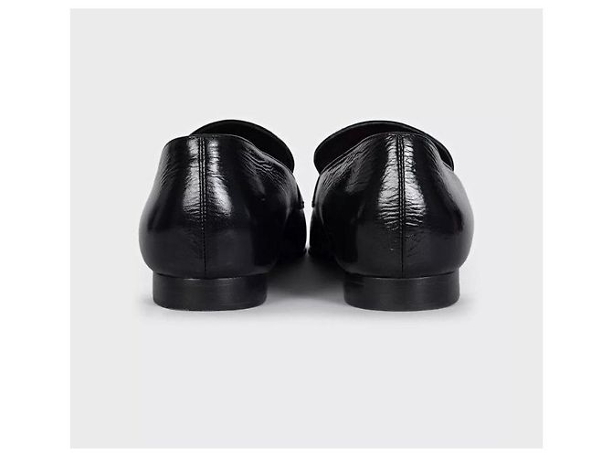 Timeless Chanel Black Leather CC Logo Ballet Flats - Size 38.5 pre-owned - view 4