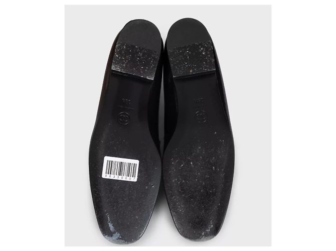 Timeless Chanel Black Leather CC Logo Ballet Flats - Size 38.5 pre-owned - view 5