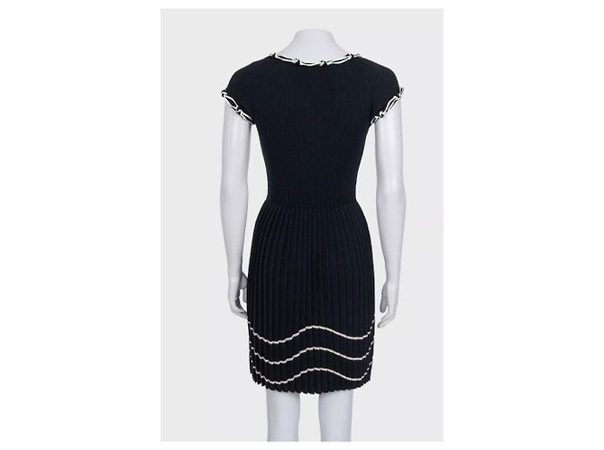Chanel Taillierte Wollkleid Schwarz Herbst 2007 Größe 36 Gebraucht - Ansicht 3
