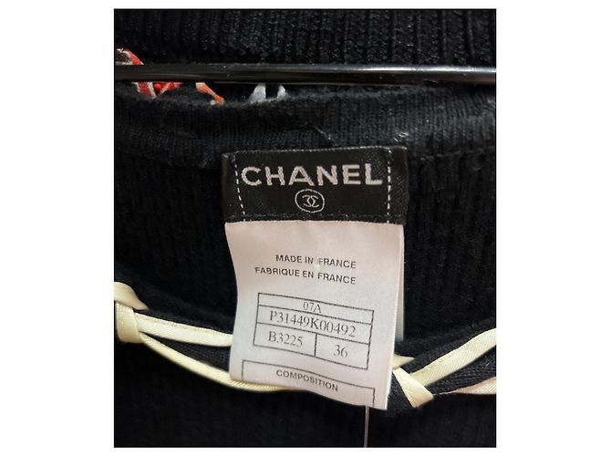 Chanel Taillierte Wollkleid Schwarz Herbst 2007 Größe 36 Gebraucht - Ansicht 5