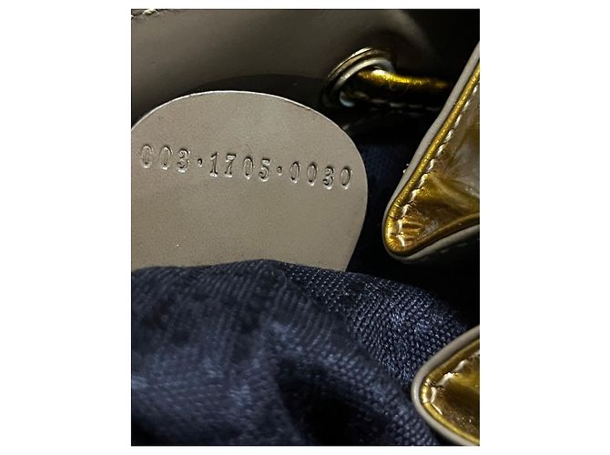 Gucci Bamboo Rucksack Gold Metallic Leder Golden - Ansicht 10