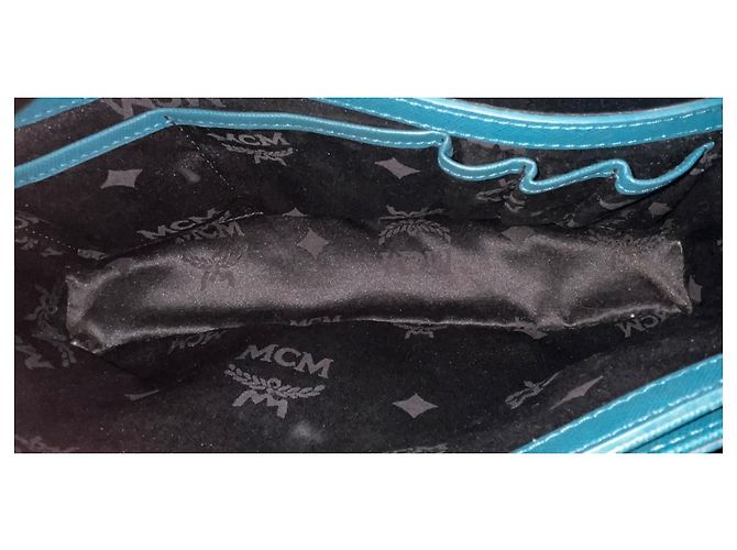 Borsa a mano Tote MCM in pelle - Teal Blu - vista 13