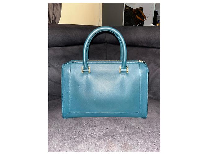Borsa a mano Tote MCM in pelle - Teal Blu - vista 2