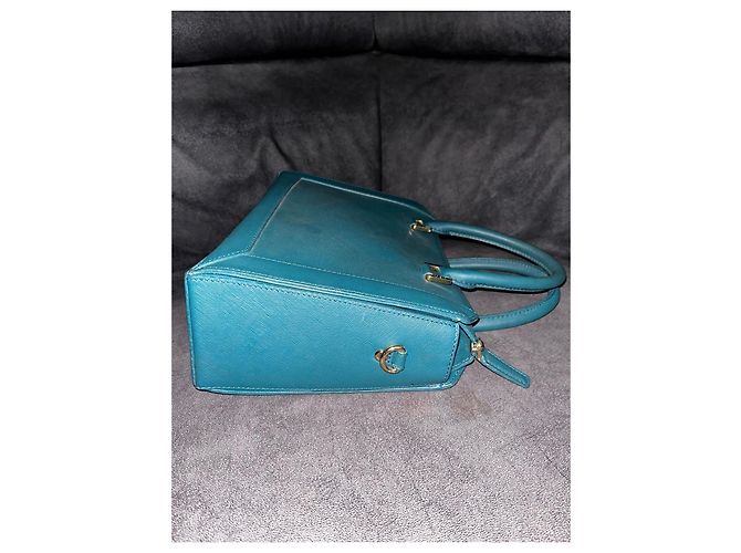Borsa a mano Tote MCM in pelle - Teal Blu - vista 5