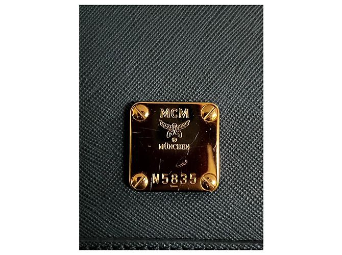 Borsa a mano Tote MCM in pelle - Teal Blu - vista 6