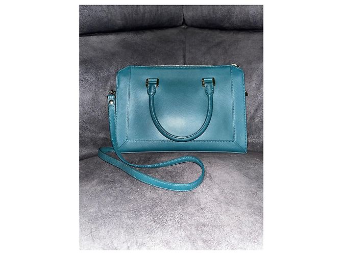 Borsa a mano Tote MCM in pelle - Teal Blu - vista 7