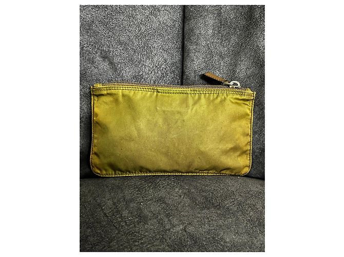 Prada Vintage Nylon Pouch in Olive Green - view 2