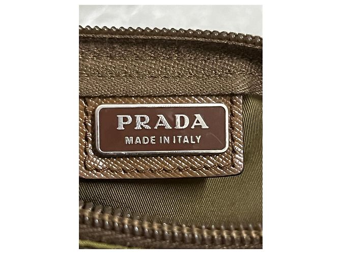 Prada Vintage Nylon Pouch in Olive Green - view 6