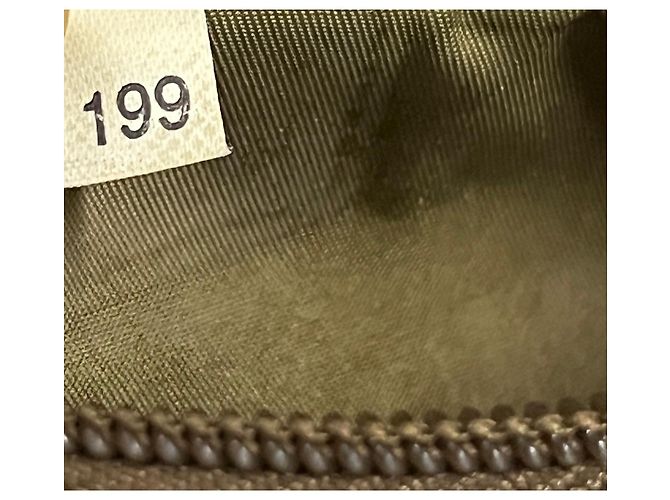 Prada Vintage Nylon Pouch in Olive Green - view 7
