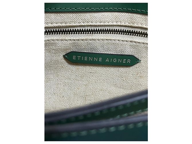 Clutch Etienne Aigner in pelle verde - vista 12