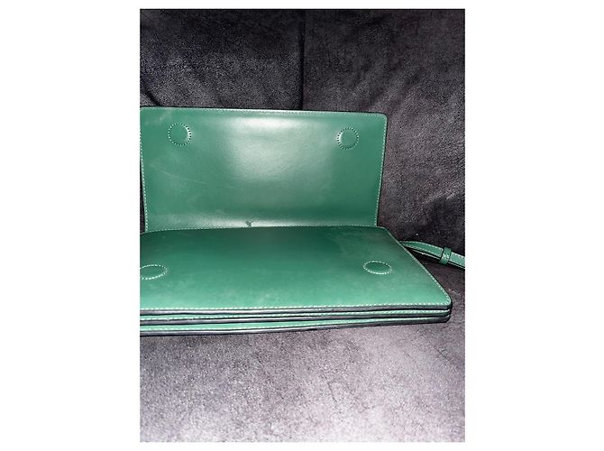 Clutch Etienne Aigner in pelle verde - vista 7
