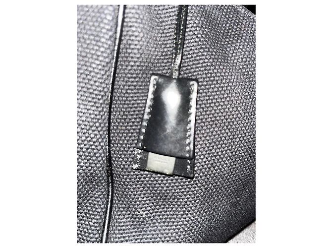 Bamboo Gucci Borsa a mano in tela nera con manico in bambù Nero - vista 4