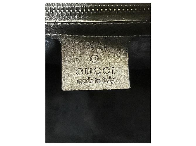 Bamboo Gucci Borsa a mano in tela nera con manico in bambù Nero - vista 6