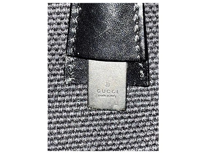 Bamboo Gucci Borsa a mano in tela nera con manico in bambù Nero - vista 8