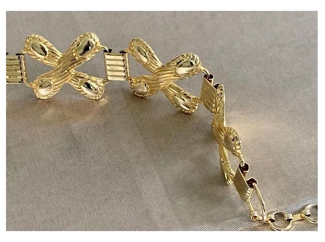 Gucci Kettengürtel Gold mit Kreuzmuster X Golden - Ansicht 2