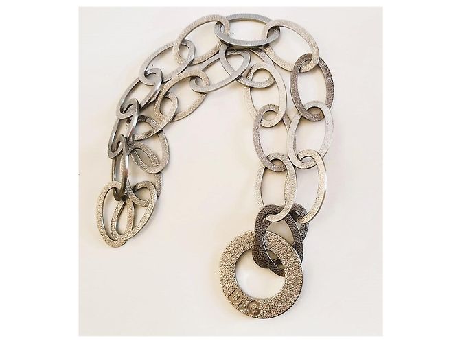 Collana Dolce & Gabbana 'Stone' in acciaio argento - vista 10