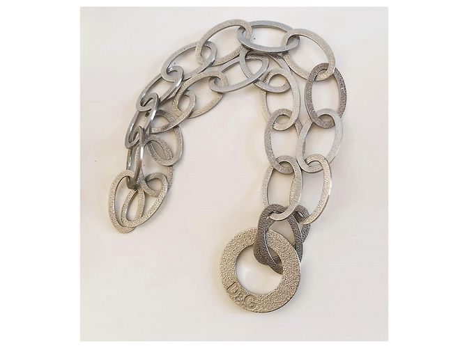 Collana Dolce & Gabbana 'Stone' in acciaio argento - vista 7
