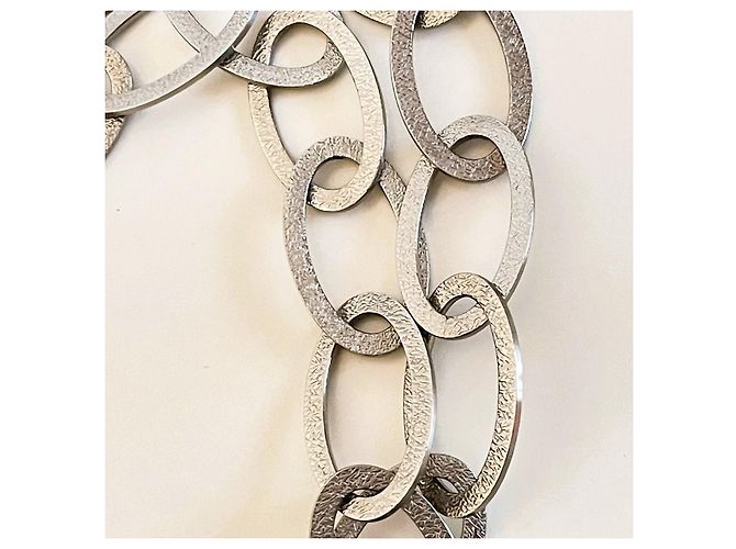 Collana Dolce & Gabbana 'Stone' in acciaio argento - vista 8
