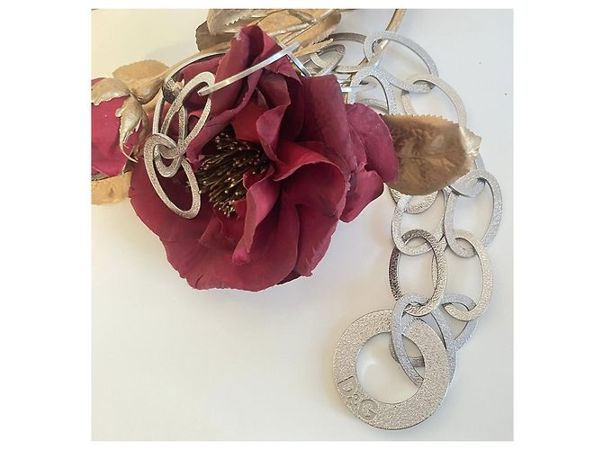 Collana Dolce & Gabbana 'Stone' in acciaio argento - vista 9