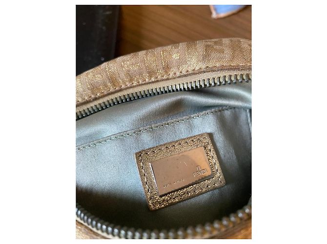 Fendi Borsa Boston Bauletto Mini Zucchino Forever D'oro - vista 12