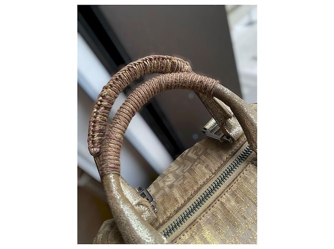 Fendi Borsa Boston Bauletto Mini Zucchino Forever D'oro - vista 4