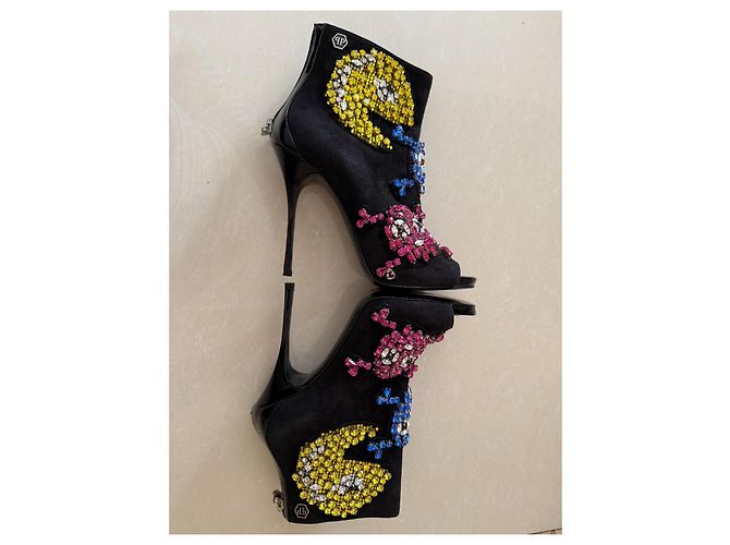 Stivaletti Philipp Plein con cristalli Nero - vista 17