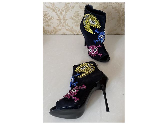 Stivaletti Philipp Plein con cristalli Nero - vista 19