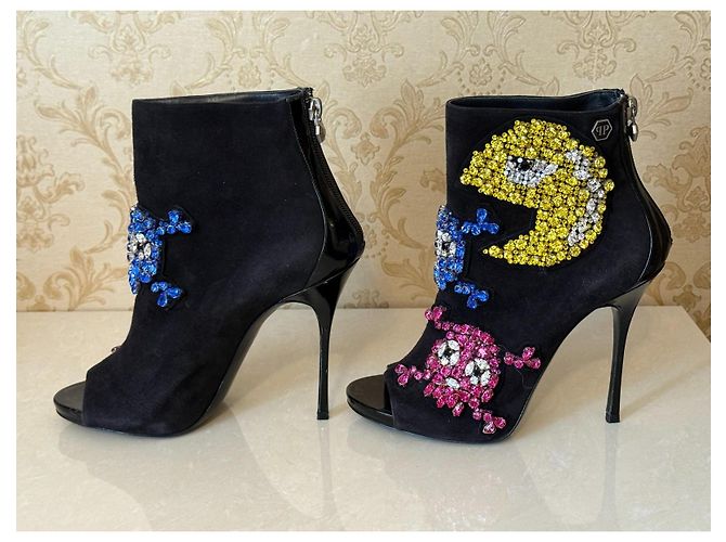 Stivaletti Philipp Plein con cristalli Nero - vista 4