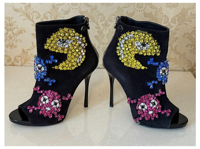 Stivaletti Philipp Plein con cristalli Nero - vista 8