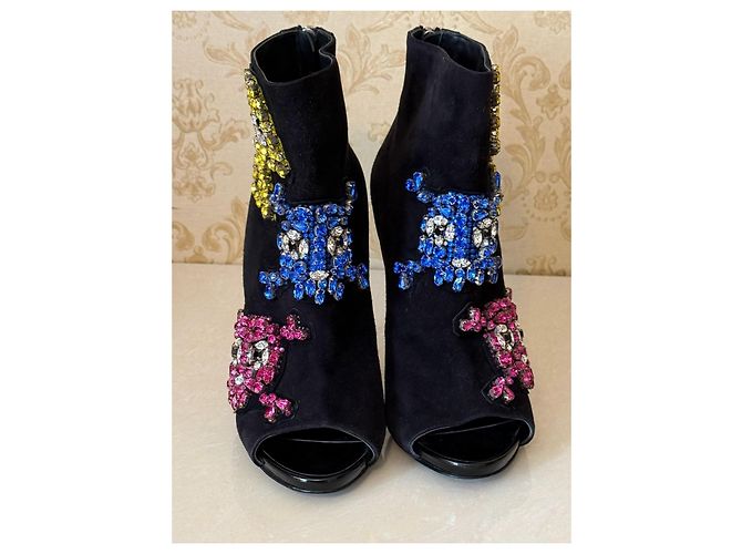 Stivaletti Philipp Plein con cristalli Nero - vista 9