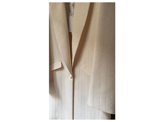 Autre Marque Blazer Rayado Beige Nissa - vista 3