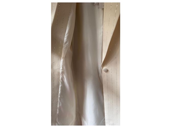 Autre Marque Blazer Rayado Beige Nissa - vista 5
