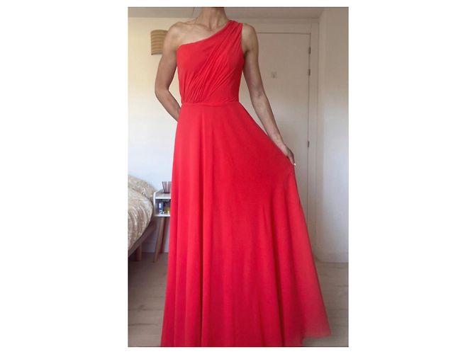 Autre Marque Belma Tvico Rotes Maxikleid mit Einem Schulterträger - Ansicht 4
