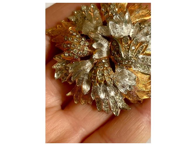 Spilla Pierre Cardin Floreale Sole Oro e Argento D'oro Rame - vista 13