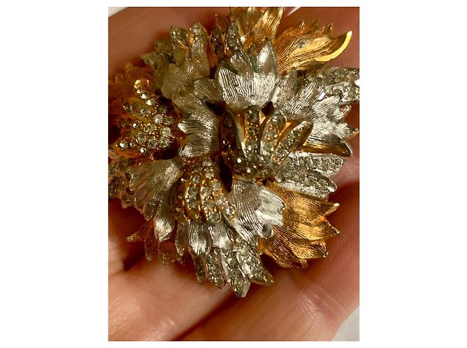 Spilla Pierre Cardin Floreale Sole Oro e Argento D'oro Rame - vista 14