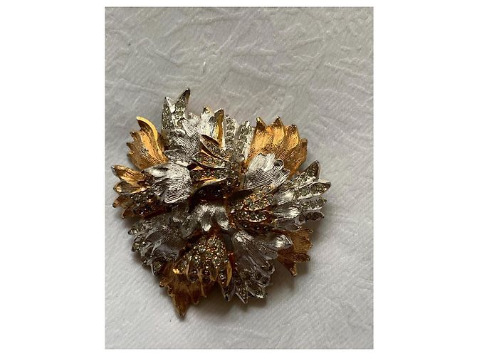 Spilla Pierre Cardin Floreale Sole Oro e Argento D'oro Rame - vista 3
